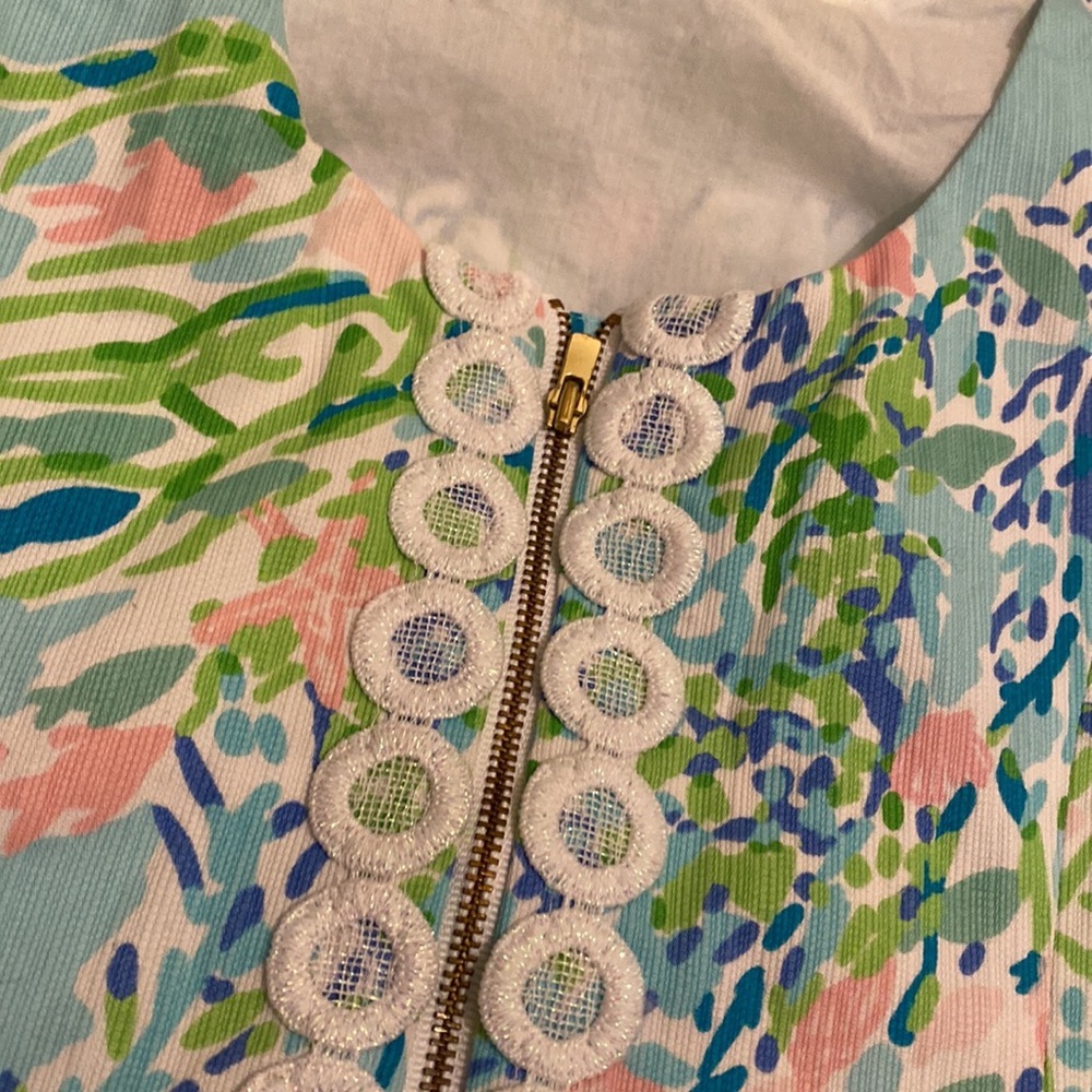 Lilly Pulitzer Vibrant Blue and Green Mini Dress. Size 2 - Picture 9 of 9